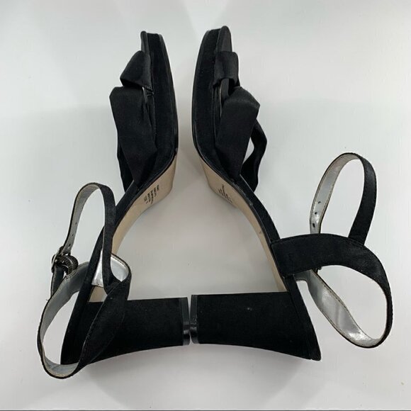 Mudd Frankie womens heels size 10 black satin chunky formal party vintage Y2k - Picture 7 of 14